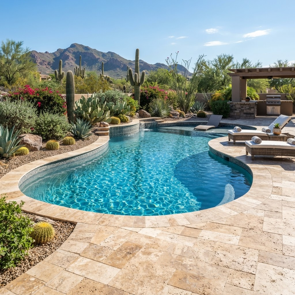 Clean pool deck after pressure washing